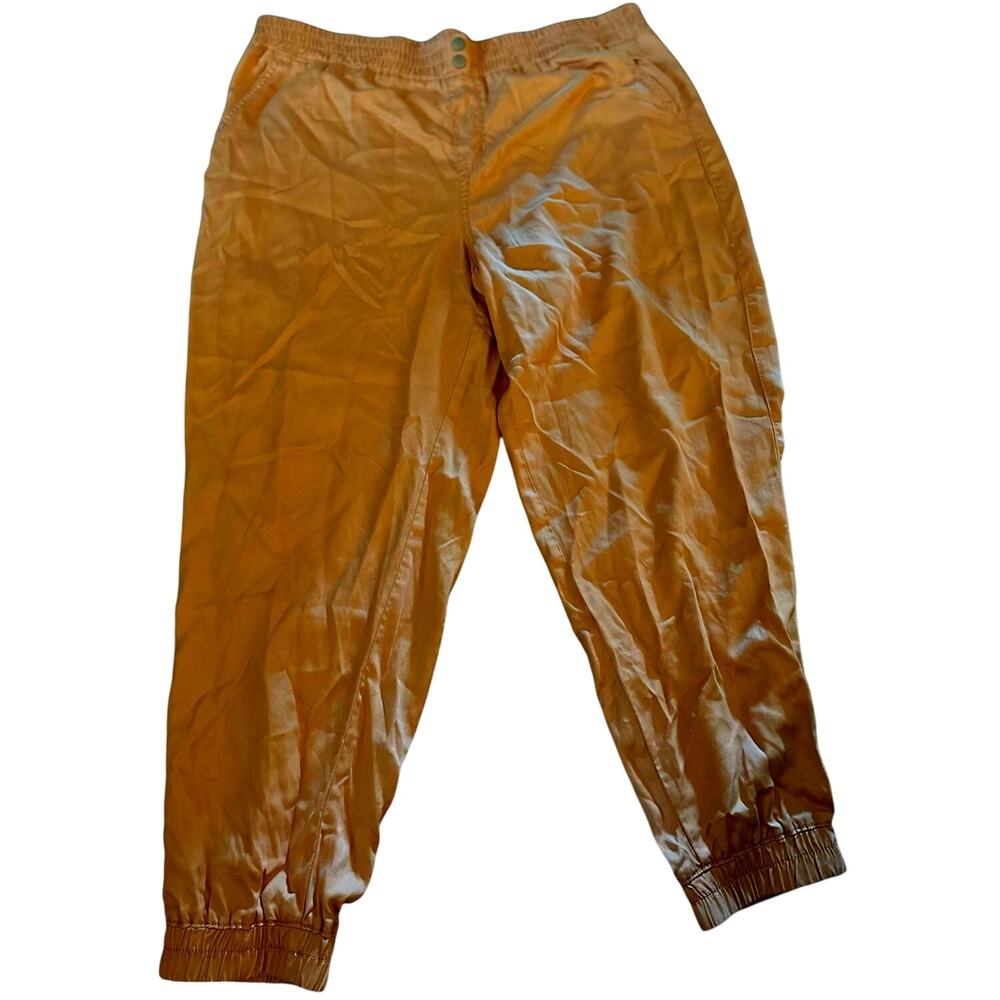 Nine West Utility Pull-On Joggers, Toasted Almond Camel Color, Plus Size 2XL